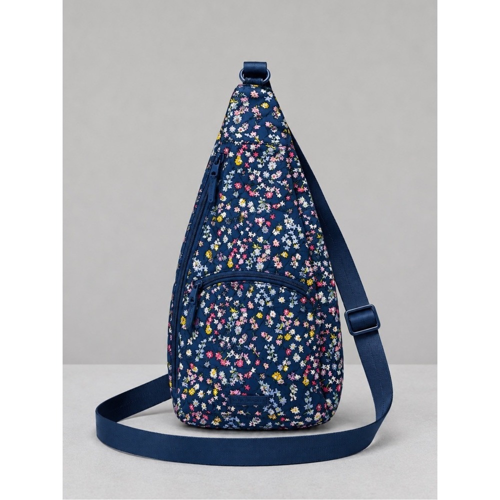 Vera Bradley Essentials Sling Backpack Scattered Wildflowers Bohemian Retired